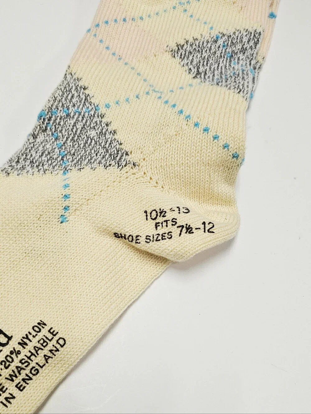 Byford Vintage classic diamond pattern argyle socks